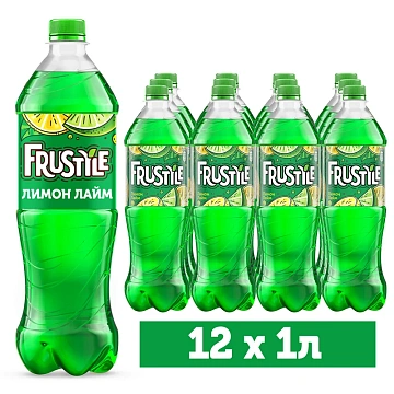 Напиток газированный Frustyle Лимон-лайм, 1л, ПЭТ
