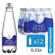Вода минеральная Baikal Pearl без газа, 330мл, ПЭТ 12шт