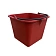 Ведро Eco-Force 20л, пластик, красное, 25MK/1