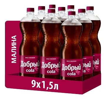 Напиток Добрый Cola Малина газированный, 1.5л