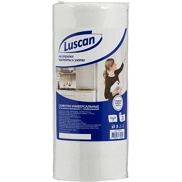 Салфетки хозяйственные Luscan спанлейс 40г/м2, 22х23см, 70л/рул