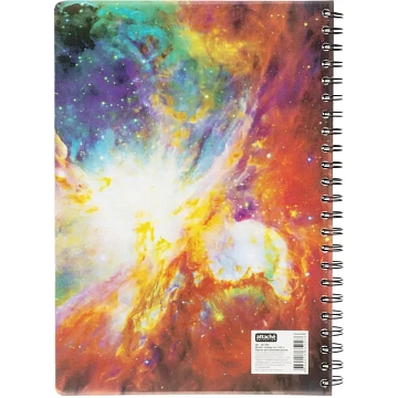 Бизнес-тетрадь 120л,А4,Space Galaxy,300х210мм,70г/квм,белый,карман
