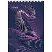 Блокнот А4,60л,клетка,метал.гребень,цв.обложка Forma
