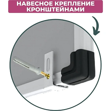 Доска магнитно-маркерная Attache Economy 90х120 мет.бел.проф.,черн.угл