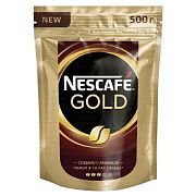 Кофе молотый в растворимом NESCAFE (Нескафе) 'Gold', сублимированный, 500 г, мягкая упаковка, 123911