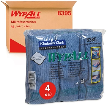 Салфетка протирочная Kimberly-Clark WypAll 8395, микрофибра, синяя
