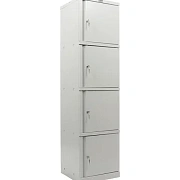 Шкаф металлический офисный ПРАКТИК 'AM-1845/4', 1830х472х458 мм 4 отделения, 29 кг, разборный