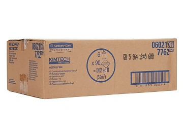 Протирочный материал Kimberly-Clark Wettask DSX, 7762, для медицинских учреждений, в рулоне, 90 листов, 1 слой, белый