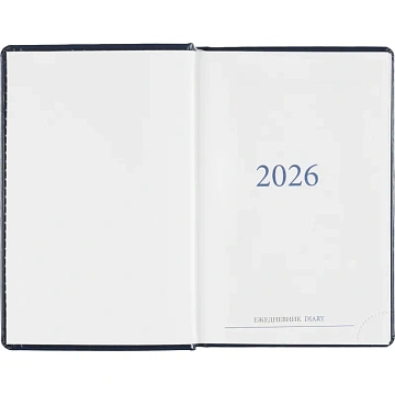 Ежедневник датированный 2026, синий,А6, 100х150 мм,336 стр,Agenda