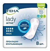 Прокладки Tena Lady Active Maxi впитывающие, 8шт