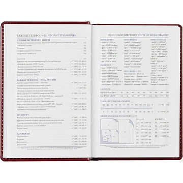 Ежедневник недатированный бордо, А6,100x150, 320стр, Agenda