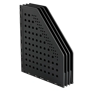 Лоток вертикальный Deli E79003Drey складной 3 отделения темно-серый