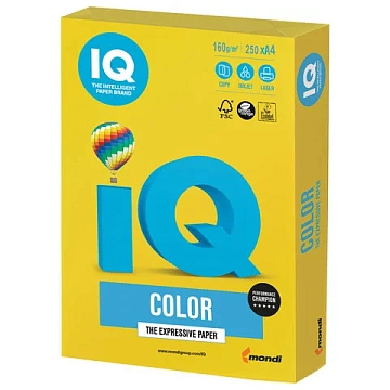 Бумага IQ 'Color intensive' А4, 160г/м2, 250л. (горчичный)