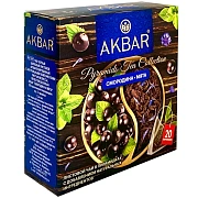 Чай Akbar Смородина и мята, черный, 20 пирамидок