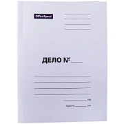 Скоросшиватель OfficeSpace 'Дело', картон немелованный, 300г/м2, белый, пробитый, до 200л.