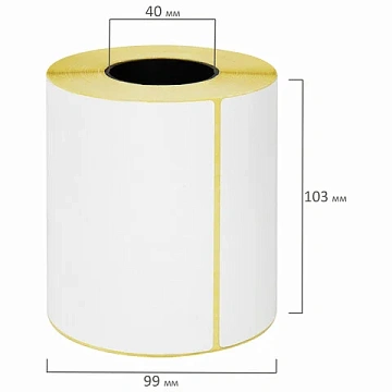 Термоэтикетки ЭКО, 100х150 мм, 300 этикеток в ролике, 115621