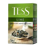 Чай Tess Lime листовой зеленый с добавками,100г 0590-15