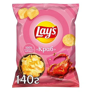Чипсы Lay's Краб, 140г