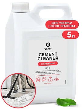 Средство для уборки после строительства 5,5 кг GRASS CEMENT CLEANER, кислотное, концентрат, 125305