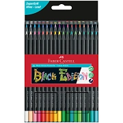 Карандаши цветные Faber-Castell 'Black Edition', 36цв., трехгран., черное дерево, заточен., картон.