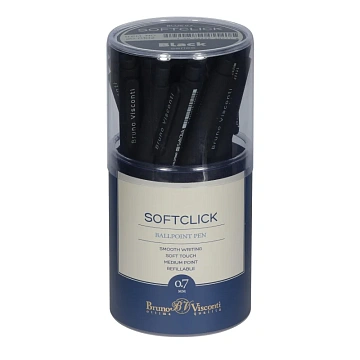 Ручка шариковая автомат. SoftClick.Black 0.7мм синяя 20-0102