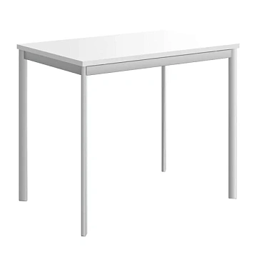 Стол прямой Skyland Imago-S СП-1.1S, белый/алюминий, 900х600х755мм