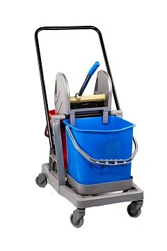 Тележка уборочная Vclean 2х 20л, с отжимом, IN0729