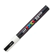Маркер акриловый Uni Posca PC-3M белый, 0.9 - 1.3 мм, круглый