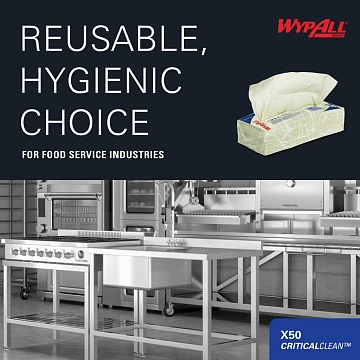 Протирочные салфетки Kimberly-Clark WypAll Х50 7443, листовые, 50шт, 1 слой, желтые