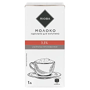 Молоко Rioba 3.5%, 1л, ультрапастеризованное, для капучино