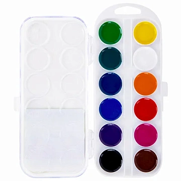 Краски акварельн. Гамма Пчелка медовые 12цв б/кисти