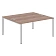 Стол 2-х местный XS6WST 1614 Дуб Сонома/Серый 1600х1406х750 XTEN-S60