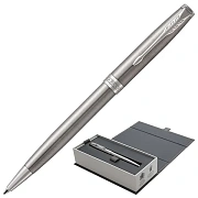 Ручка шариковая PARKER 'Sonnet Core Stainless Steel CT', корпус серебристый, палладиевые детали, чер