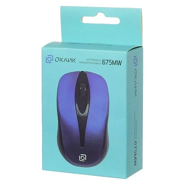 Мышь компьютерная Oklick 675MW ч/с оптич (800dpi) беспроводная USB (2but)