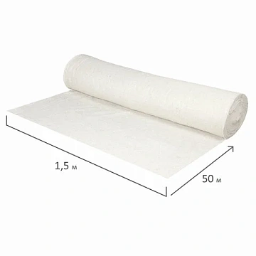 Полотно ХПП холстопрошивное ПЛОТНОЕ светлое, 1,5х50 м, 210(±10) г/м2, шаг 2,5 мм, LAIMA Премиум, 605