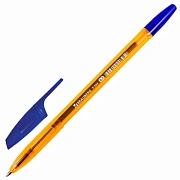 Ручка шариковая BRAUBERG 'X-333' AMBER, СИНЯЯ, корпус тонированный оранжевый, узел 0,7 мм, линия письма 0,35 мм, 142832