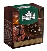 Чай Ahmad Chocolate Brownie с шоколадом, черный, 20 пирамидок