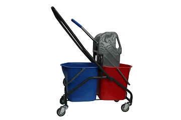 Тележка уборочная Vclean 2х20л, металлическая, с отжимом