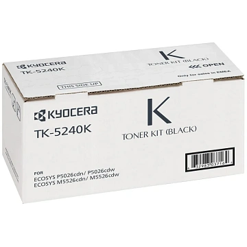 Тонер-картридж KYOCERA (TK-5240K) P5026cdn/w/M5526cdn/w, ресурс 4000 стр., цвет черный, оригинальный