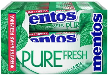 Жевательная резинка Ментос Pure White Нежная мята, 15.5г