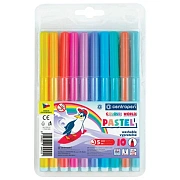 Фломастеры ПАСТЕЛЬНЫЕ 10 ЦВЕТОВ CENTROPEN 'Colour World Pastel', смываемые, 7550/10TP, 7 7550 1087