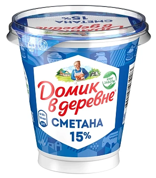Сметана Домик в деревне 15%, 300г