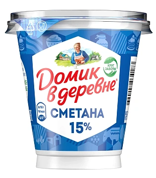 Сметана Домик в деревне 15%, 300г