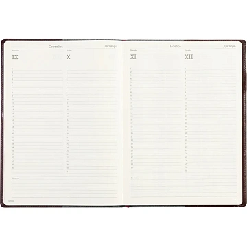 Еженедельник недатированный коричнев,A4,222х302мм,64л,Br.V.PROFY 3-098/03