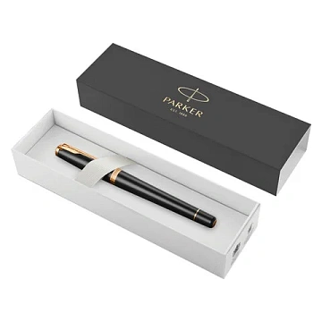 Ручка перьевая PARKER 'Urban Core Muted Black GT', черный матовый лак, позолота, синяя, 1931593