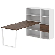 Рабочая станция EVRST 1217 Дуб Денвер тёмный/Белый 2190х1250х1355 EDIS