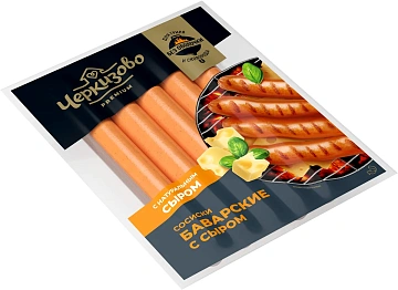 Сосиски Черкизово Баварские с сыром вареные, 300г