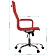 Кресло руководителя Helmi HL-E17 'Slim', экокожа красная, хром