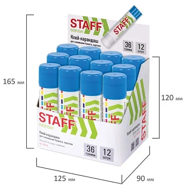 Клей-карандаш STAFF 'EVERYDAY', 36 г, 220376