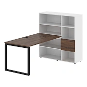 Рабочая станция EQRST 1215 Дуб Денвер тёмный/Черный 1990х1250х1355 EDIS